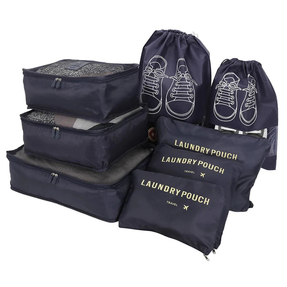 8-Piece Travel Packing Cube Set – Luggage Organizer Bags for Suitcases, Carry-On, Clothes & Accessories