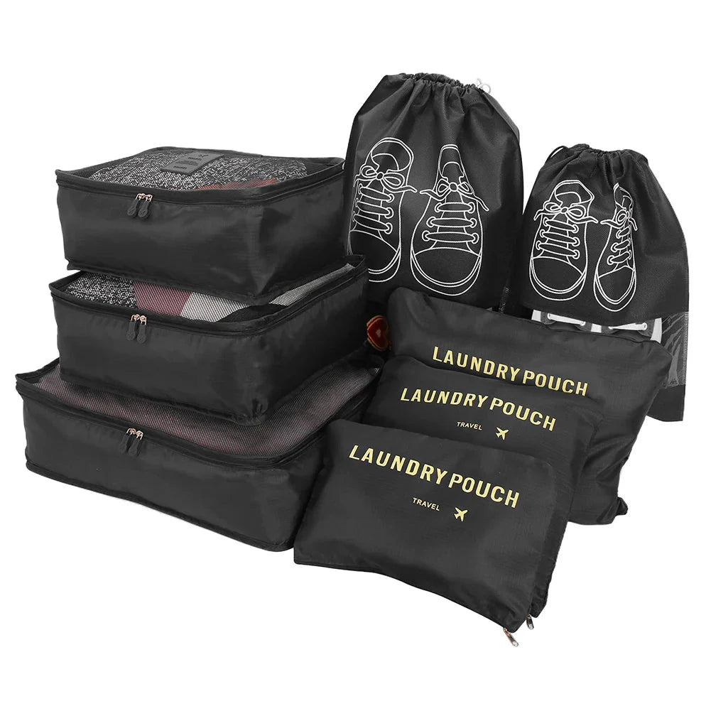8-Piece Travel Packing Cube Set – Luggage Organizer Bags for Suitcases, Carry-On, Clothes & Accessories