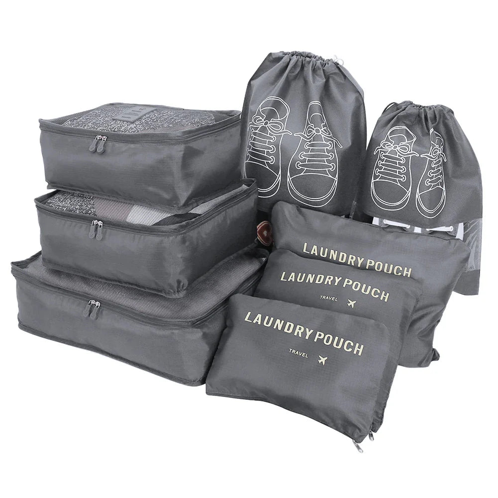 8-Piece Travel Packing Cube Set – Luggage Organizer Bags for Suitcases, Carry-On, Clothes & Accessories