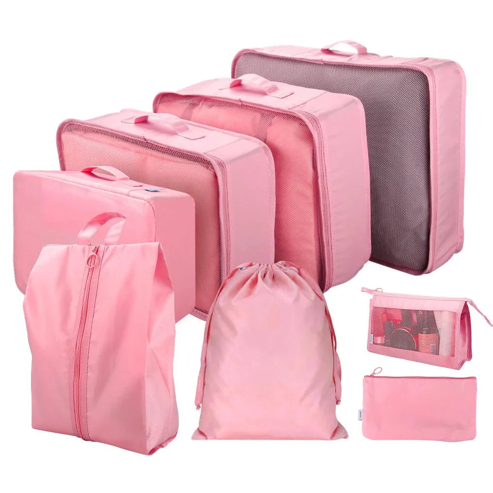 8-Piece Travel Packing Cube Set – Luggage Organizer Bags for Suitcases, Carry-On, Clothes & Accessories