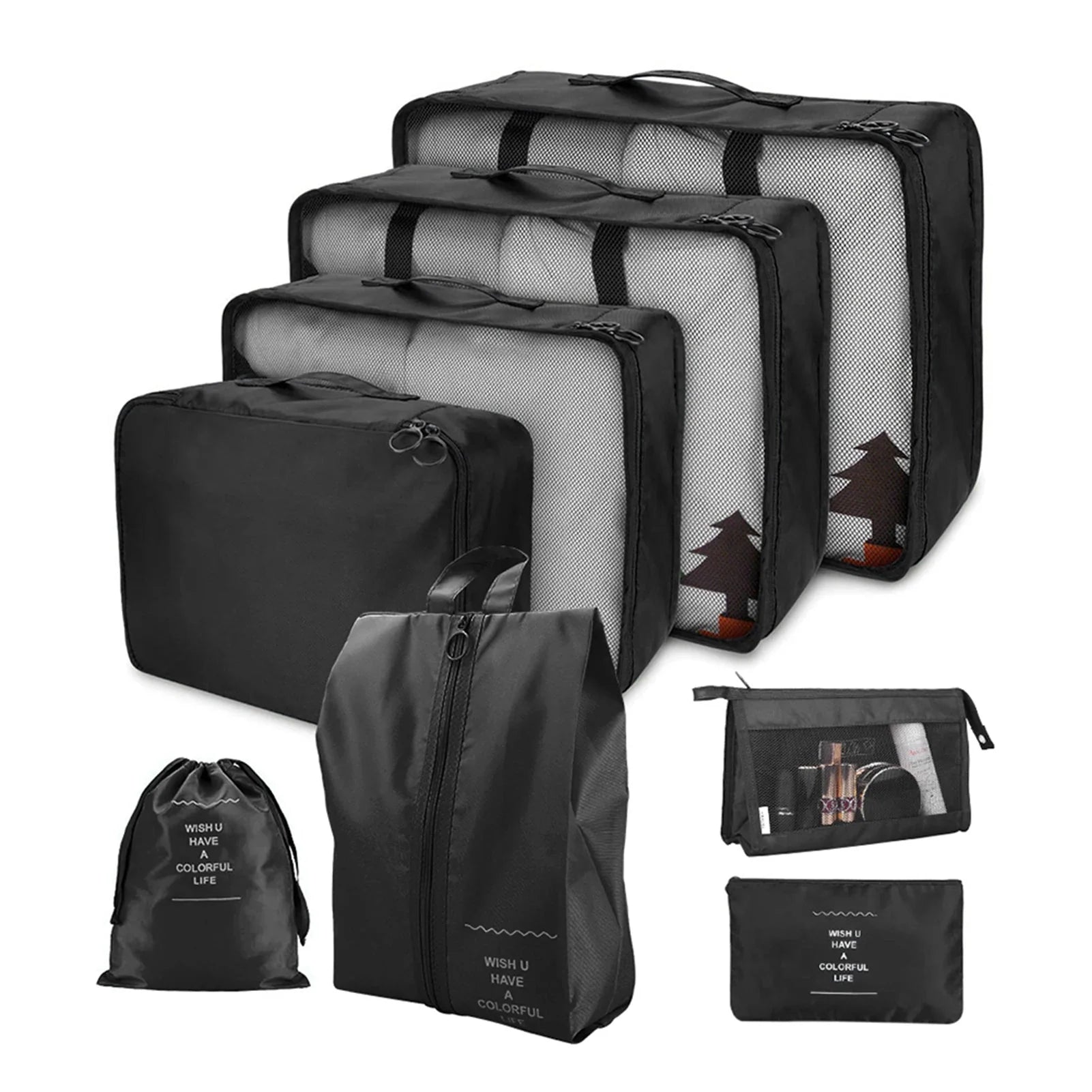 8-Piece Travel Packing Cube Set – Luggage Organizer Bags for Suitcases, Carry-On, Clothes & Accessories
