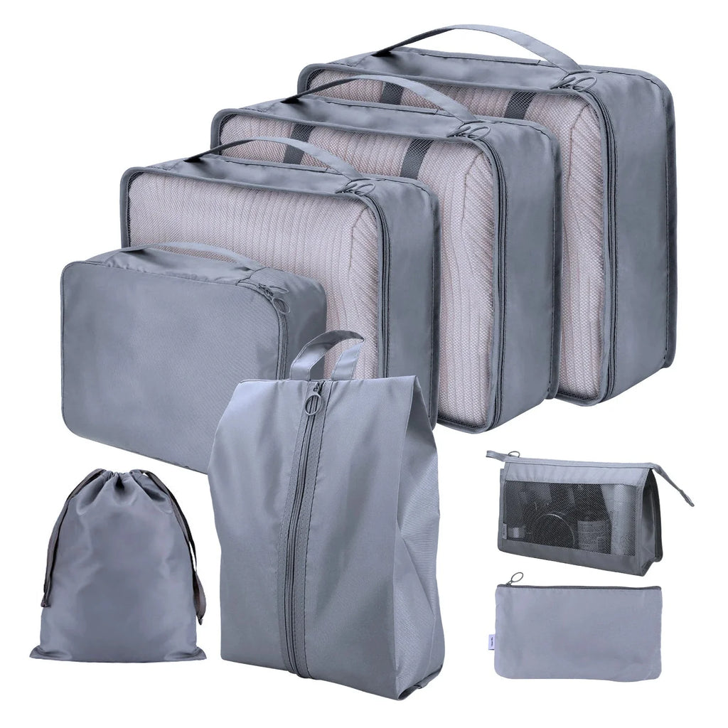 8-Piece Travel Packing Cube Set – Luggage Organizer Bags for Suitcases, Carry-On, Clothes & Accessories