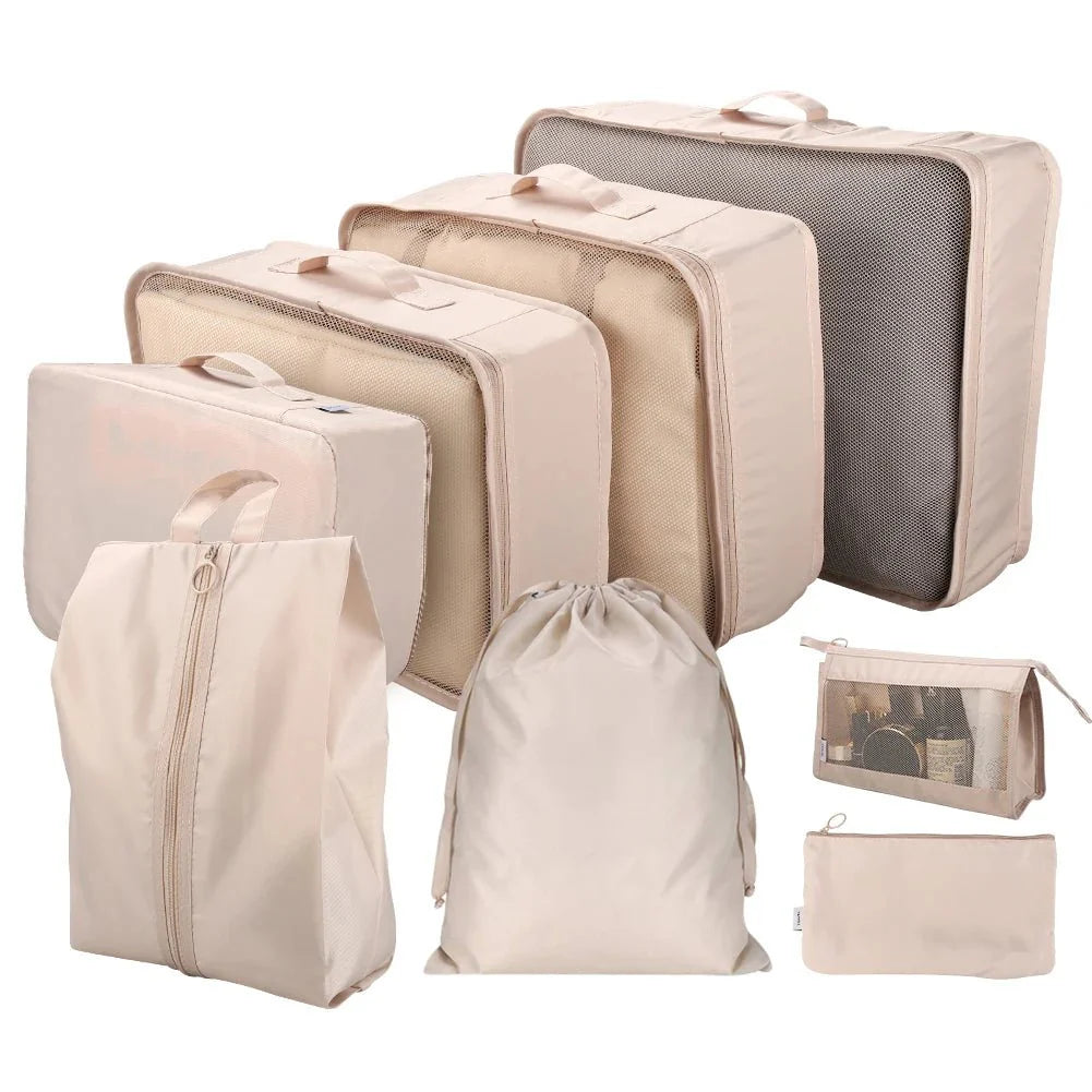 8-Piece Travel Packing Cube Set – Luggage Organizer Bags for Suitcases, Carry-On, Clothes & Accessories
